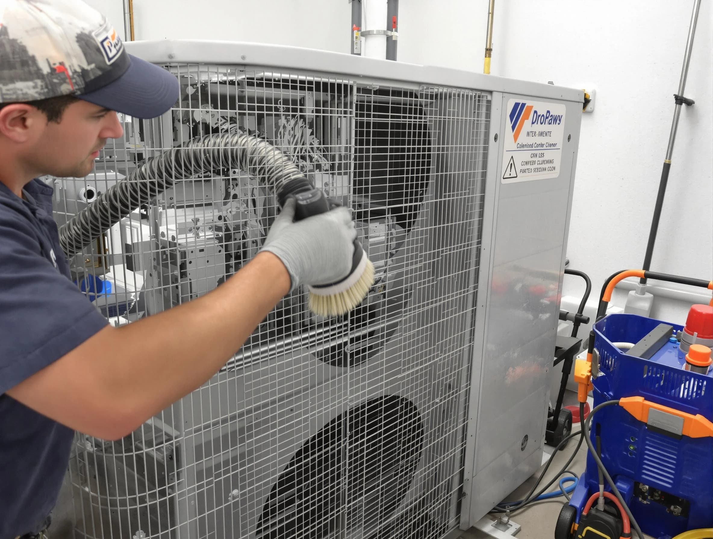 Meadowbrook Air Duct Cleaning specialist performing precision AC coil cleaning for improved system performance in Meadowbrook