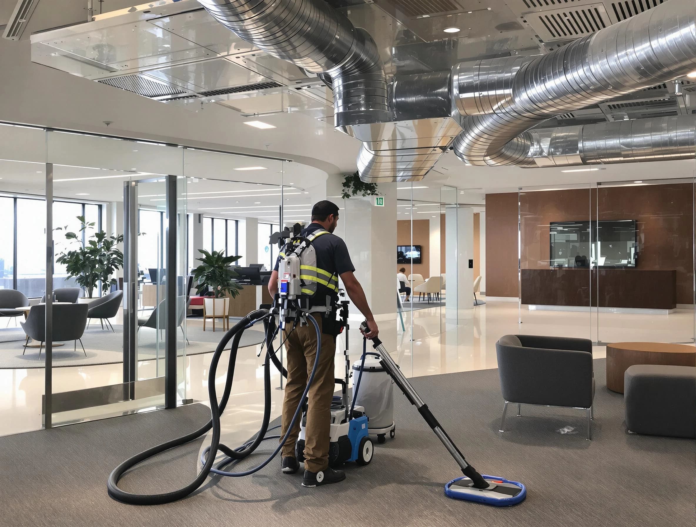 Commercial duct cleaning service by Meadowbrook Air Duct Cleaning in Meadowbrook