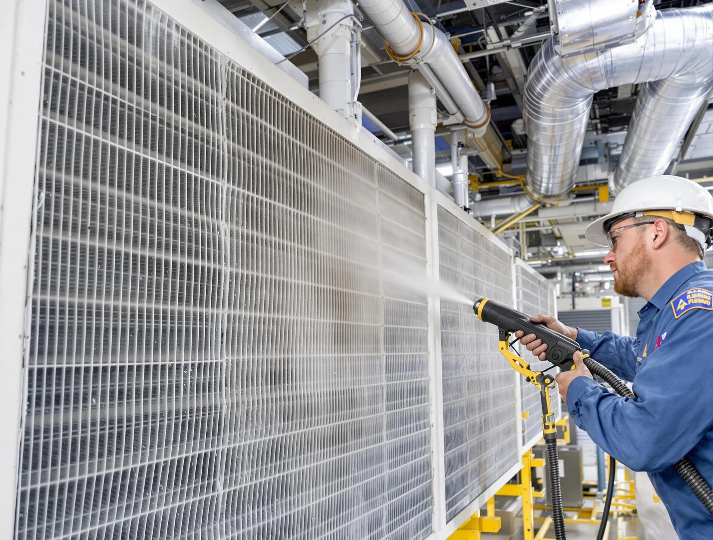 Professional commercial coil cleaning by Meadowbrook Air Duct Cleaning in Meadowbrook