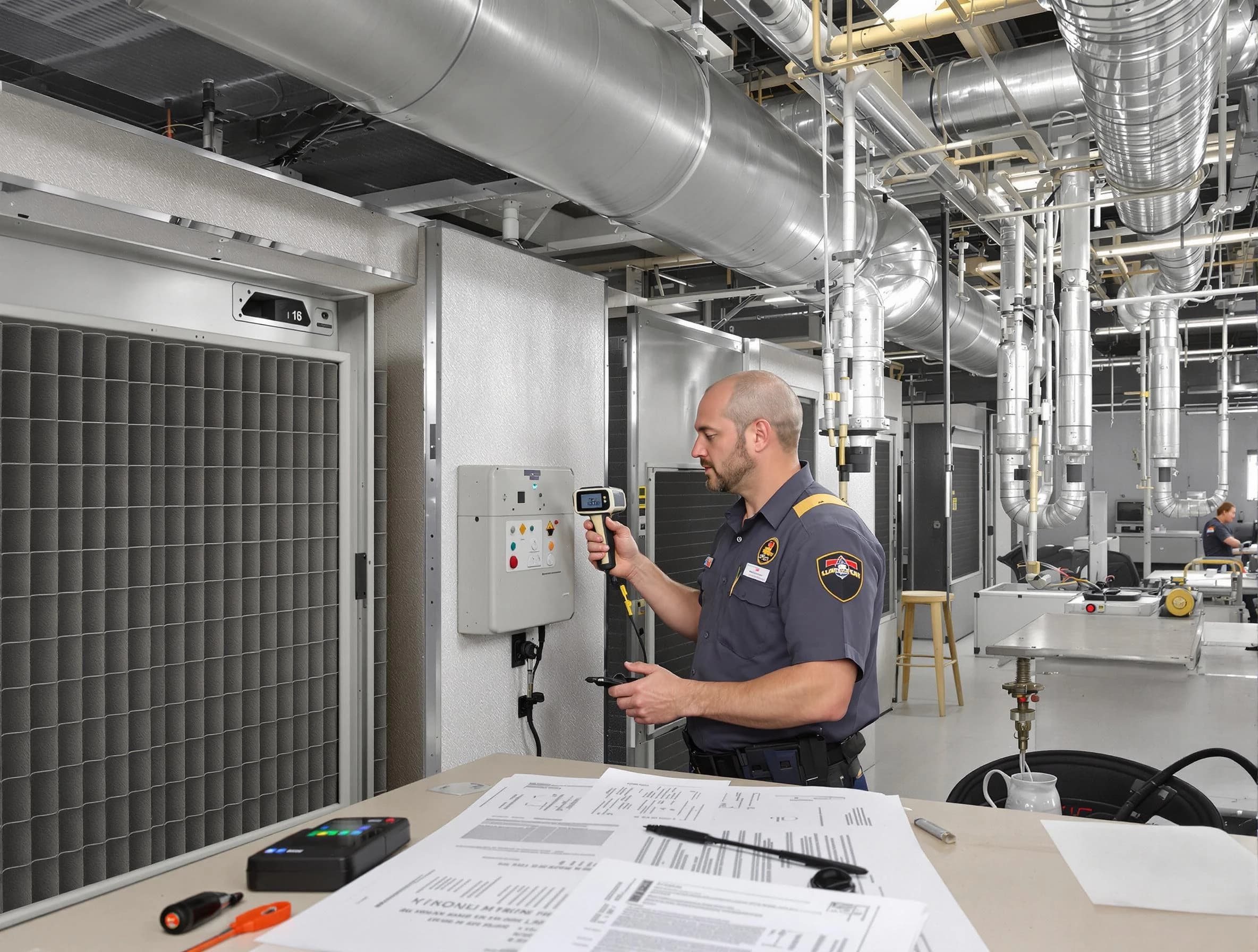 Professional filter system inspection by Meadowbrook Air Duct Cleaning in Meadowbrook