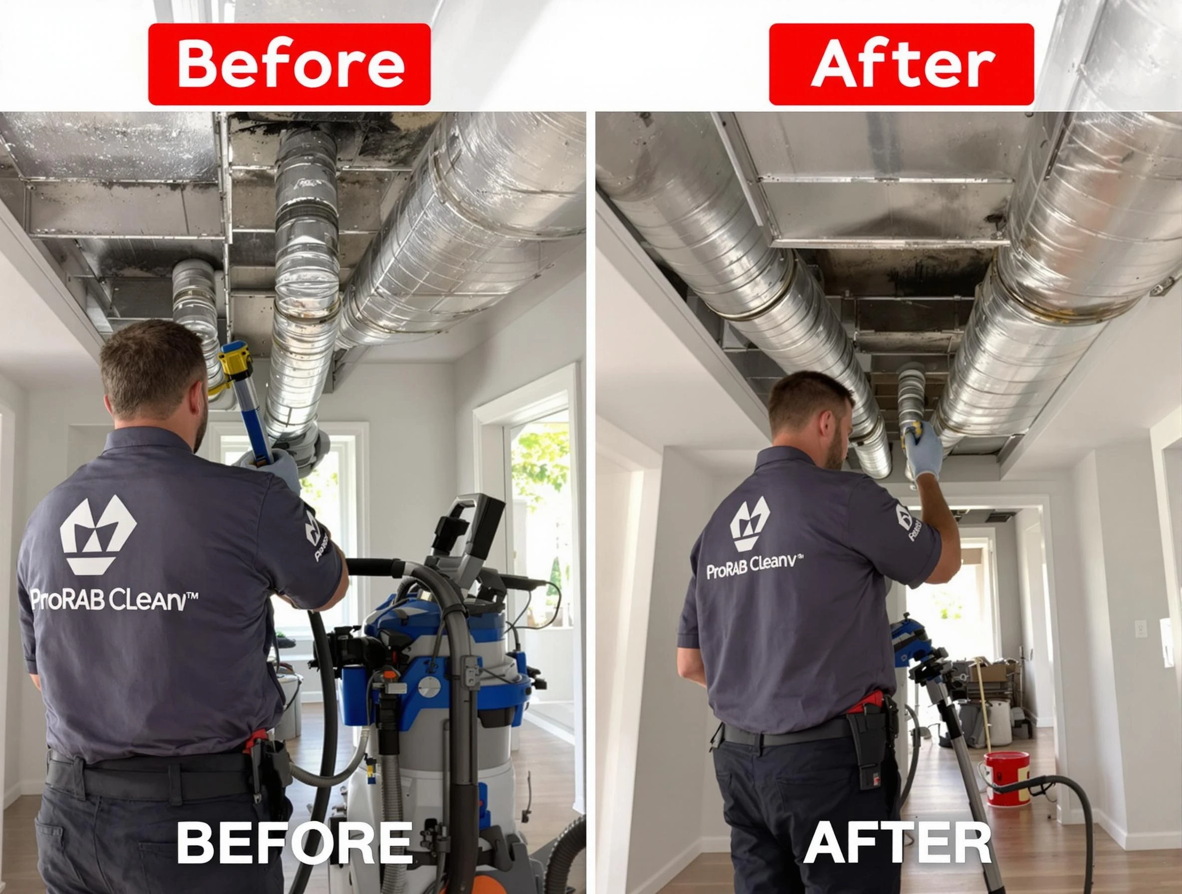 Meadowbrook Air Duct Cleaning expert performing thorough residential duct cleaning in a Meadowbrook home